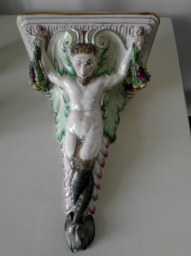 Porzellan konsole satyr mit - porzellan,