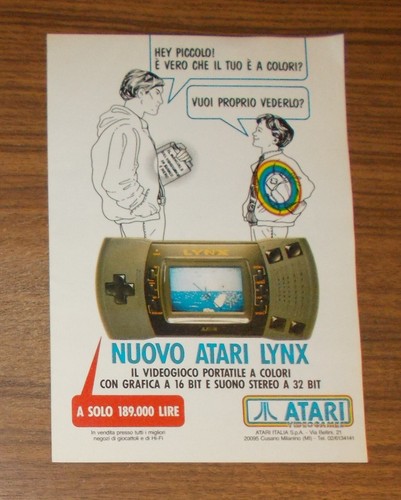 Seltene werbung atari lynx - werbung,